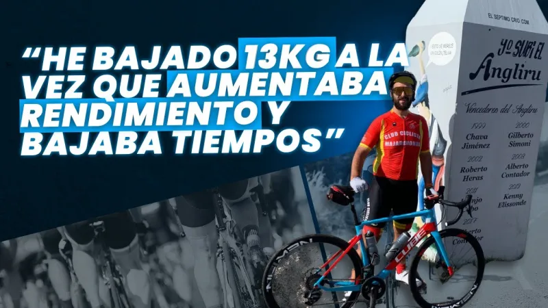 Andrés, ciclista, en su vídeo de resultados